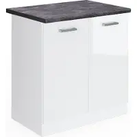 Vicco Wastafelkast R-Line Wit Hoogglans 80 cm , WB Antraciet, Model 46858