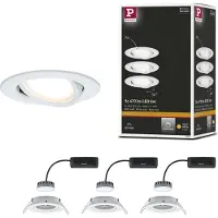 Paulmann Nova Plus - LED-inbouwlamp zwenkbaar 3x6W 470lm 2700K Wit mat (set van 3)