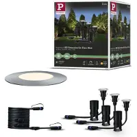 Paulmann Plug & Shine LED-grondinbouwlamp Floor Mini Uitbreidingsset IP67 3000K 3x2,5W Zilver