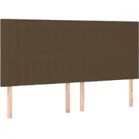 vidaXL Hoofdbord donkerbruin 180x5x118/128 cm stof