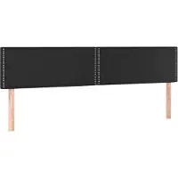 vidaXL Hoofdborden 160x5x78/88 cm kunstleer zwart