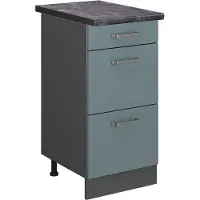 Vicco R-Line Keukenonderkast – 40 cm met laden, WB Antraciet Blauw-grijs