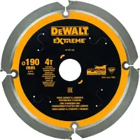 DeWalt Cirkelzaagblad voor Cementplaten | Extreme | Ø 190mm Asgat 30mm 4T - DT1472-QZ