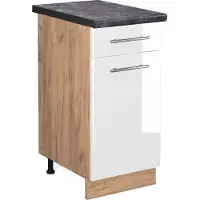 Vicco Fame-Line Keukenonderkast – 40 cm, WB Antraciet Wit Hoogglans