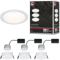 Paulmann LED-inbouwlamp 3-Step-Dim Cole Coin Set van 3 IP44 rond 88 mm Coin 3x6W 3x470lm 230V dimbaar 2700K Wit