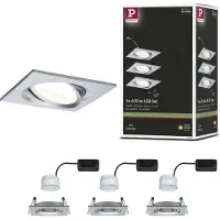 Paulmann 93456 Nova Inbouwlamp Set van 3 stuks LED LED 18 W Aluminium (gedraaid)