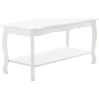 En.casa [] Salontafel, wit, gelakt, in shabby chic stijl, 88x40x42 cm, bijzettafel, woonkamertafel, salontafel, tafel