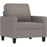 vidaXL Fauteuil 60 cm stof taupe
