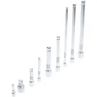 Bgs Kantelverlengstukken 6.3 mm (1/4"), 10 mm (3/8"), 12.5 mm (1/2") 9 st. (1/2", 1/4", 3/8", 6,3 mm (1/4"), 10 mm (3/8"), 12,5 mm (1/2"))