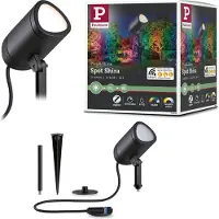 Paulmann Plug&Shine Shira earth spike spot ZigBee RGBW Shira, dimbaar, zwart, Aluminium, Modern