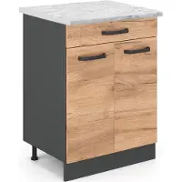 Vicco Keukenonderkast R-Line Krachtige eik goud 60 cm WB Marmer, Model 45815