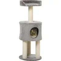 PawHut -kattenboom-spaanplaat-40x40x103cm-grijs