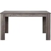 En.casa Eetkamertafel 'Nora' voor 6 personen, afmetingen 140x90x77 cm, donkere eikenhout