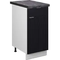 Vicco Keukenonderkast Fame-Line Zwart gestreept 40 cm , WB Antraciet, Model 50599