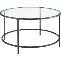 En.casa Salontafel Kouvola, glazen tafelblad, stalen frame, glazen salontafel, 84 x 45,5 cm, zwarte salontafel voor de woonkamer
