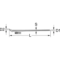 Ks Tools 9643215 ROESTVRIJSTALEN nastrijkijzer, 1200 mm