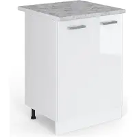 Vicco R-Line Keukenonderkast – 60 cm, WB Marmer Wit Hoogglans