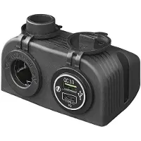 Pricenet Opbouw kit - 12V stekkerdoos + USB snellader - Type A + C - Inclusief schroeven en connectors