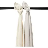 Meyco Baby Uni swaddle - 2-pack - pre-washed hydrofiel - soft sand/greige - 120x120cm