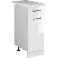 Vicco R-Line Keukenonderkast – 30 cm, WB Marmer Wit Hoogglans