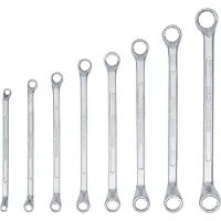 Bgs Spanner, Dubbele dopsleutelset cranked SW 6 x 7 - 20 x 22 mm 8 stuks. (9 mm, 17 mm, 15 mm, 22 mm, 19 mm, 11 mm, 13 mm)