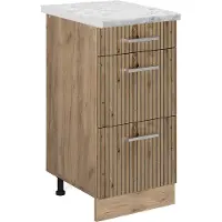 Vicco Keukenonderkast R-Line Artisanaal eiken 40 cm WB Marmer, Model 49155