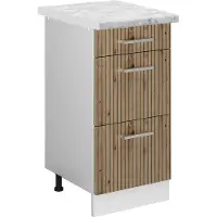 Vicco R-Line Keukenonderkast – 40 cm met laden, met marmeren werkblad Artisanaal eiken
