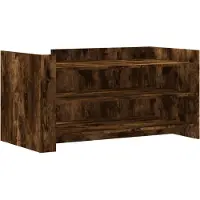 vidaXL Salontafel 100x50x50 cm bewerkt hout gerookt eikenkleurig