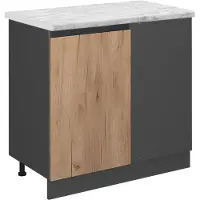 Vicco R-Line Hoekkast – 86 cm WB Marmer Krachtige eik goud