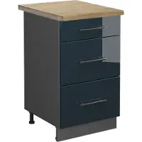 Vicco Fame-Line Ladeblokken – 50 cm, WB Eik Donkerblauw hoogglans