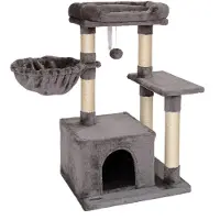 Lionto Krabboom klimboom krabpaal kattenboom hoogte 85 cm Donkergrijs