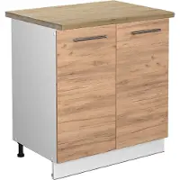 Vicco Fame-Line Wastafelkast – 80 cm, WB Eik Krachtige eik goud