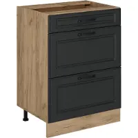 Vicco R-Line Keukenonderkast – 60 cm met laden, zonder werkblad Antraciet landhuis