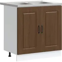 vidaXL Keuken Kast Kalmar Bruin Eiken 80 x 46 x 81,5 cm Bewerkt hout