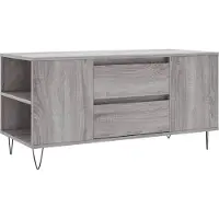 vidaXL Salontafel 102x44,5x50 cm bewerkt hout grijs sonoma eikenkleur