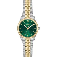 BOSS Elegant tweekleurig horloge met sunray-patroon op de wijzerplaat