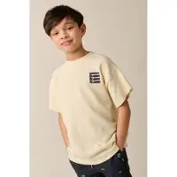 Tumble 'n dry T-shirt met backprint beige Jongens Katoen Ronde hals Backprint - maat 158