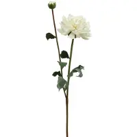 Viana Kunstbloem Dahlia Wit Kunstbloem met knop H57cm