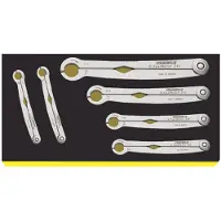 Stahlwille 96838774 TCS 240/6 Enkelvoudige ringsleutelset met ratel 6-delig Sleutelbreedte (metrisch) 10 - 19 mm