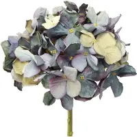 Viana Kunstbloemen in blauwe hortensia groot Ø15cm L58cm 2st