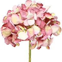 Viana Kunsthortensia Groot Roze Mauve Ø15cm L58cm 2st