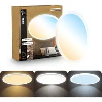 B.K.Licht Shallow - Dimbaar Badkamerlamp Plafonniere - plafondlamp met afstandsbediening - badkamerverlichting met CCT - IP44 - Ø42 - wit