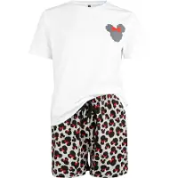 Minnie & Mickey Mouse - Disney Pyjama - Minnie Luipaardprint - S tot XXL - voor Vrouwen - meerkleurig - Maat M