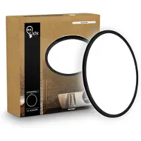 B.K.Licht Shallow - LED Badkamerlamp Plafonniere - paneel plafondlamp - badkamerverlichting met neutraal wit licht - IP44 - Ø42 - zwart