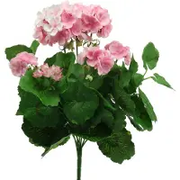 Viana Geranium kunstbloem Roze geraniumstruik kunst 7 bloemen H38cm