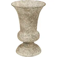 Viana Antieke metalen decoratieve vaas in rustieke stijl, Ø16,5 cm, H24 cm