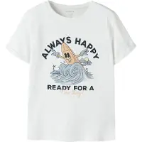 Name it KIDS T-shirt wit Jongens Stretchkatoen Ronde hals Printopdruk - maat 122/128