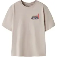 Name it KIDS T-shirt met backprint grijs Jongens Katoen Ronde hals Backprint - maat 134/140