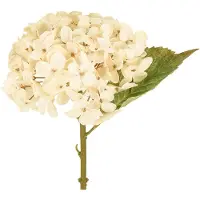Viana Decoratieve hortensia's kunstcrème zijden bloemen 34cm 2 stuks