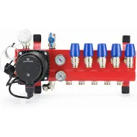 U-Tube Systems Compact Stalen Front LTV-Verdeler 10 Groeps